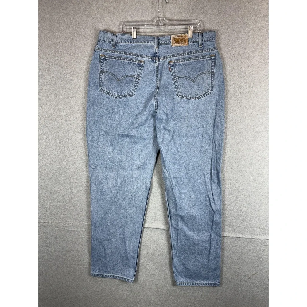 Levis 545 Jeans Mens 42x32 Blue Loose Fit Denim Tapered Leg Zip Fly 90s Y2K‎